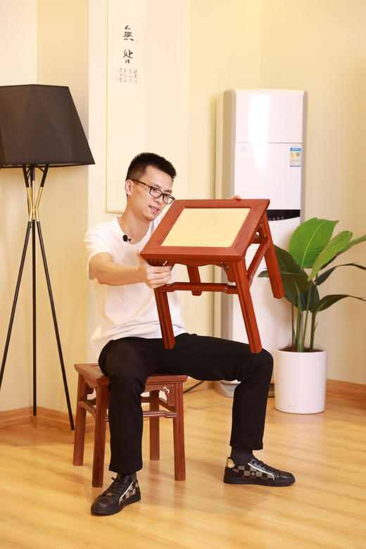 红桥红  家具严选  缅甸花梨(大果紫檀）  【38瓜棱腿方凳】 商品图13