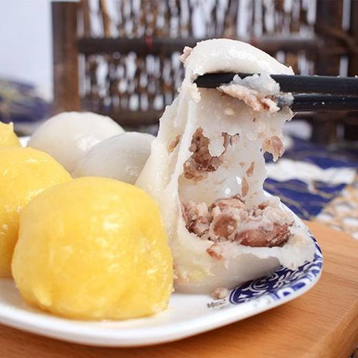 辽宁朝阳纯手工包制东北粘豆包 ，大黄米馅/白糯米馅480g*2袋 ，传统大锅蒸制，口感粘糯，味道纯美，皮儿薄馅儿大，吃上一口啊，小时候妈妈的味道，回味悠长~邮政快递辽宁省内包邮 商品图4