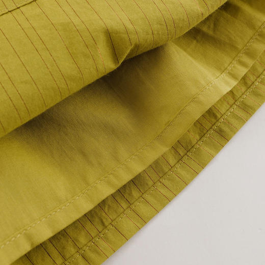 【马克珍妮 芦芙】春装新款 金丝条纹木耳边连衣裙230037 商品图4