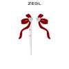 ZEGL设计师本命年兔系列红色丝绒耳环女秋冬流苏耳钉925银针耳饰 商品缩略图0