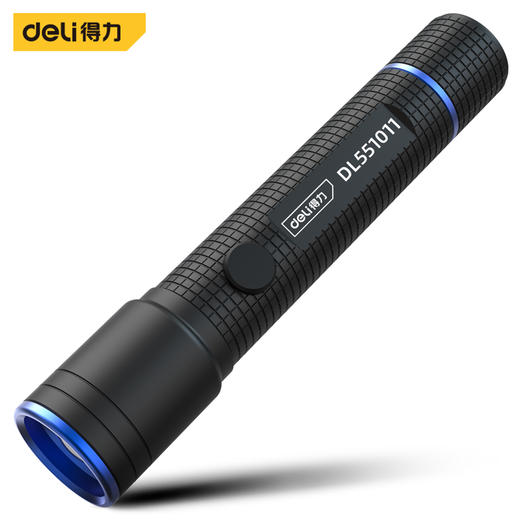 得力手电筒变焦(黑)100lm500mAh 商品图0