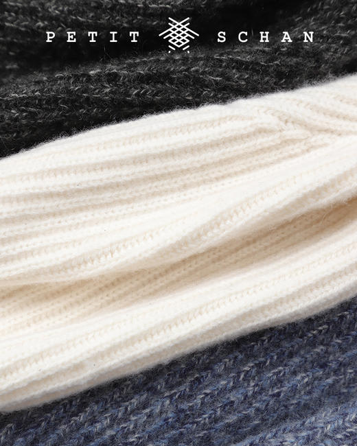PETIT SCHAN小闪 #043 twinkle twinkle little star 繁星闪烁 秋冬高端针织系列花纱纯山羊绒螺旋状坑条多种戴法冷帽 商品图12