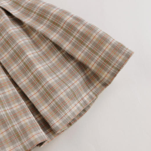 【马克珍妮 芦芙】春装新款 女童法兰绒格纹百褶裙裤230302 商品图3