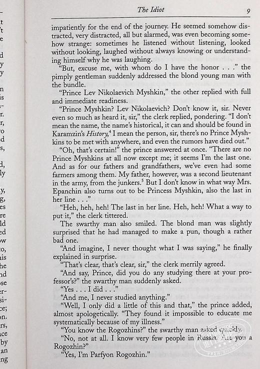 预售 【中商原版】陀思妥耶夫斯基 白痴 The Idiot 英文原版 Fyodor Dostoevsky Richard Pevear Larissa Volokhonsky 商品图7