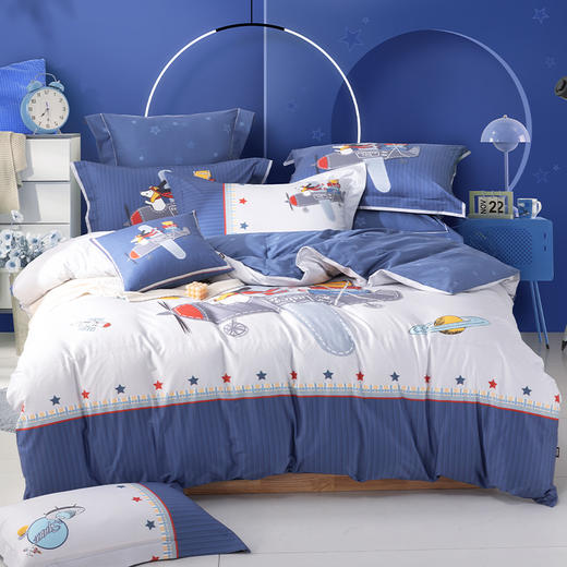 多喜爱 全棉新疆精梳棉萌趣卡通三/四件套 飞行家日记cs 商品图0