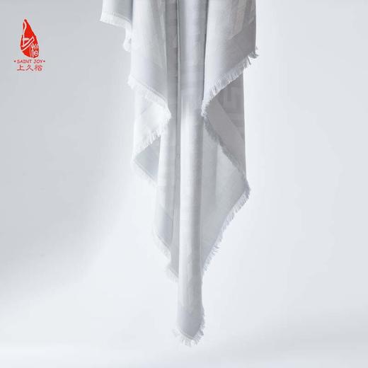 SAINTJOY/上久楷 嫩粉色羊绒披肩万字纹PJS21009 嫩粉色  雁灰色 商品图1