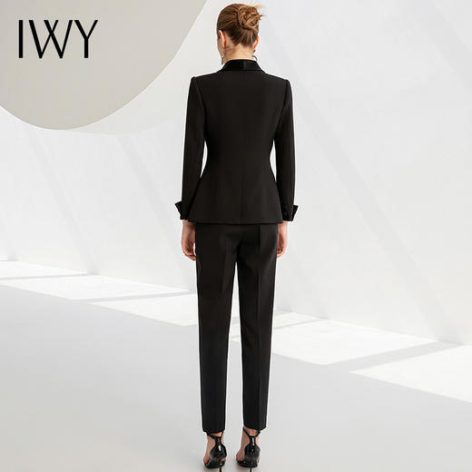 IWY/时尚高端黑色高级感职业西装套装面试正装套装气质工作服商务223206C1+223206P1 商品图3