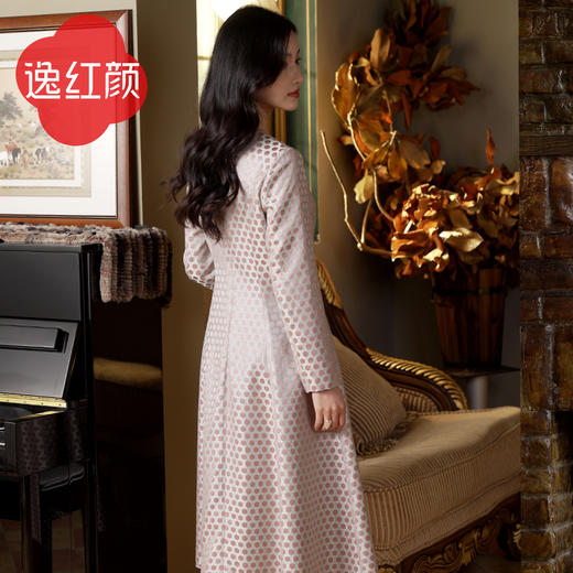 「荷珊」 中式轻礼服感连衣裙 ,提花面料,里外娇嫩 商品图4