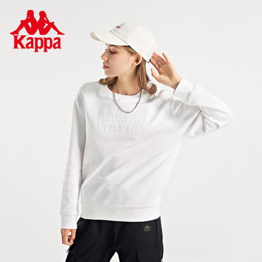 Kappa卡帕套头衫女加绒运动卫衣休闲套秋冬K0B82WT01 商品图3
