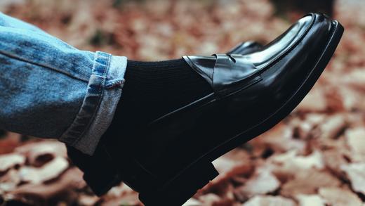 断码特价40码&44码——西班牙原产手工制作高品质男士乐福鞋丘吉尔CHURCHILL黑色（超轻舒适款） 商品图10