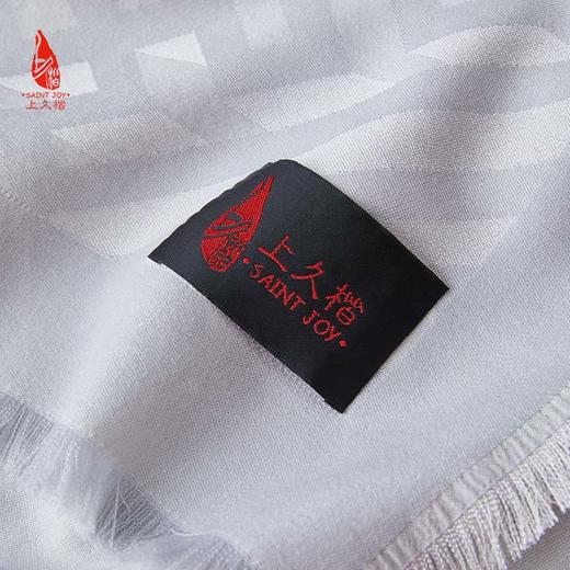 SAINTJOY/上久楷 嫩粉色羊绒披肩万字纹PJS21009 嫩粉色  雁灰色 商品图3
