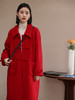 HeyDress中式国风盘扣毛呢外套女秋冬复古新年红圣诞红羊毛大衣 商品缩略图2
