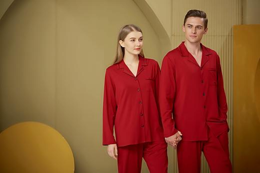 MH竹纤维男士翻领开衫家居套18046 商品图0