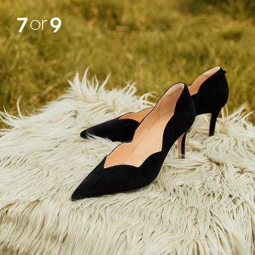 7or9空气棉高跟鞋-黑糖酥 商品图0