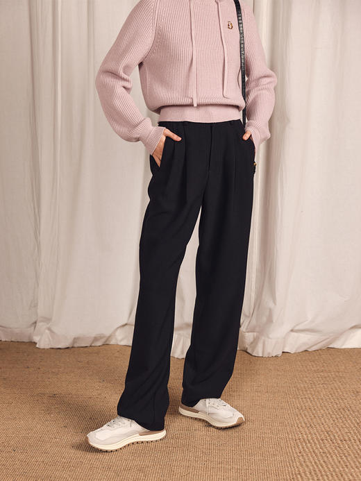 HeyDress阔腿裤女秋冬宽松显瘦直筒裤高腰休闲裤垂感拖地长裤子 商品图3