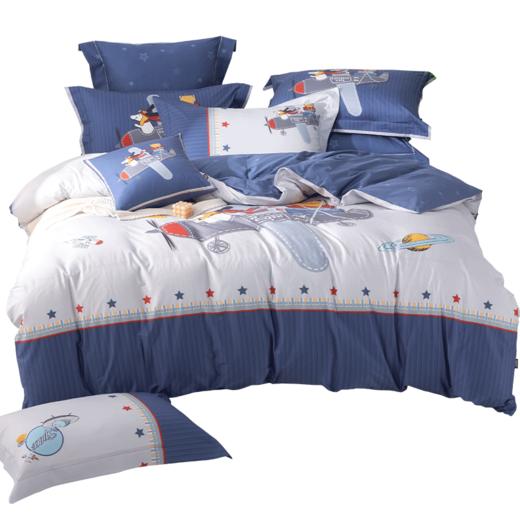 多喜爱 全棉新疆精梳棉萌趣卡通三/四件套 飞行家日记cs 商品图5