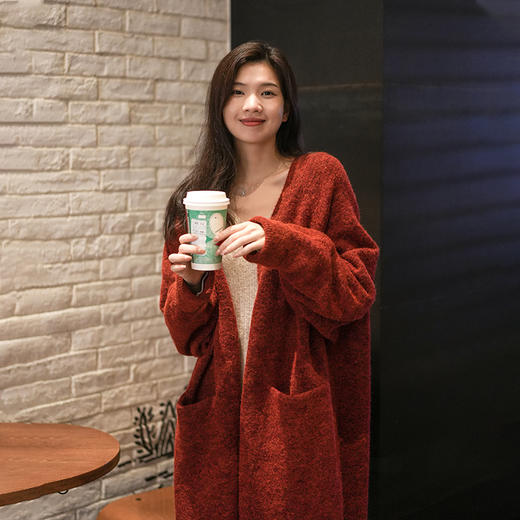 Avann慵懒风复古针织长款开衫 商品图3