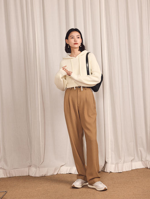 HeyDress阔腿裤女秋冬宽松显瘦直筒裤高腰休闲裤垂感拖地长裤子 商品图1