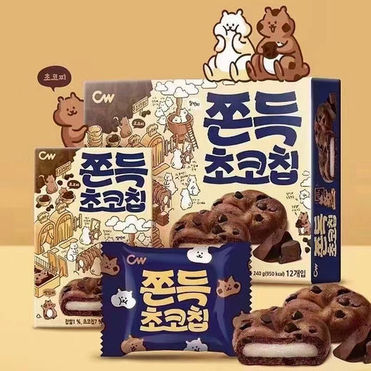 【韩国青佑打糕】外层是浓浓的巧克力 曲奇🍪不是很甜，所以不会觉得腻！中间是软糯的麻薯夹心，口感丰富，外脆里糯！ 商品图4