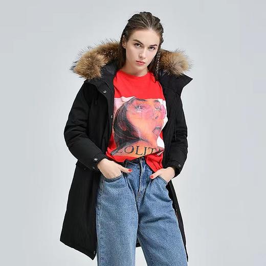 RCOASTER 女士中长款羽绒服 9132R106-无毛领 K3-3 商品图3