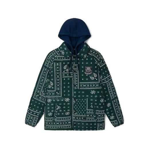 5F【Vans】范斯骷髅头腰果花男子连帽羽绒服 商品图0