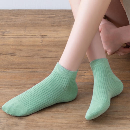 日系纯棉女士短袜5双/组 商品图5