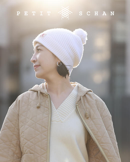 PETIT SCHAN小闪 #043 twinkle twinkle little star 繁星闪烁 秋冬高端针织系列花纱纯山羊绒螺旋状坑条多种戴法冷帽 商品图0