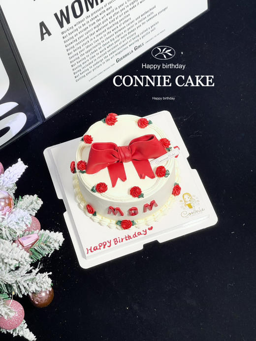 【1280】翻糖蝴蝶结妈妈款蛋糕 商品图1