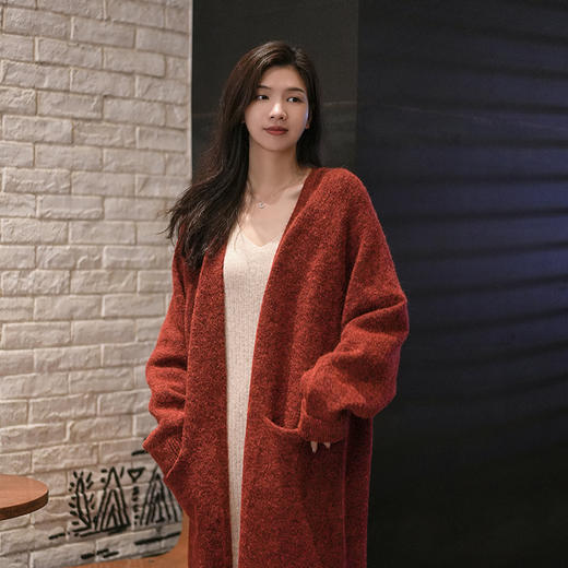 Avann慵懒风复古针织长款开衫 商品图2