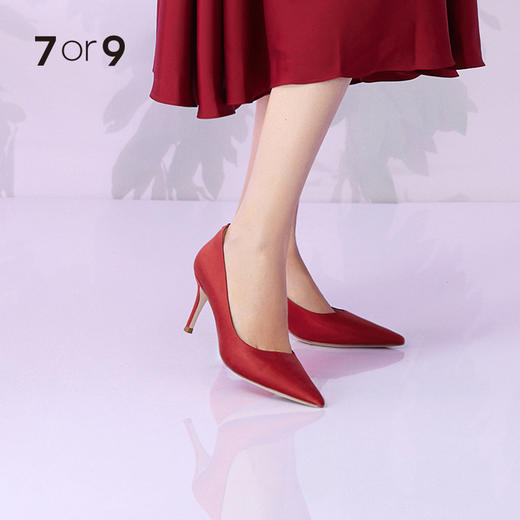 7or9婚鞋空气棉高跟鞋红丝绒蛋糕7cm 商品图0
