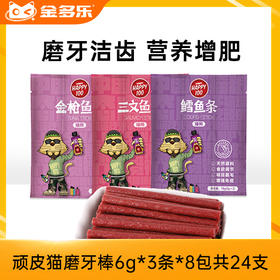 顽皮猫零食磨牙棒猫条6g*3条*8包共24支