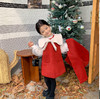 一起玩亲子装 冬季新年款母女装呢子大衣套蝴蝶结领呢子三件套 商品缩略图1