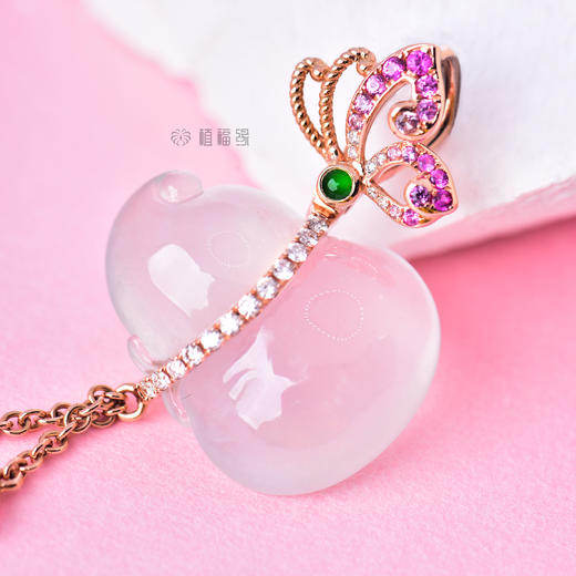 【福上添福】玻璃种白翡葫芦挂坠-GZ12203096 商品图6