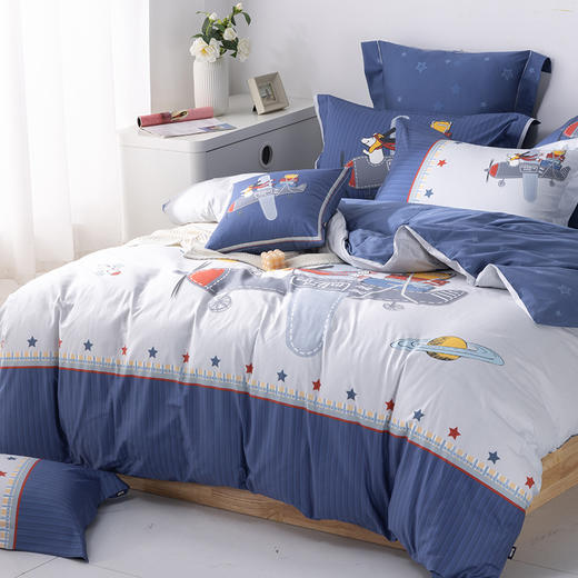 多喜爱 全棉新疆精梳棉萌趣卡通三/四件套 飞行家日记cs 商品图1