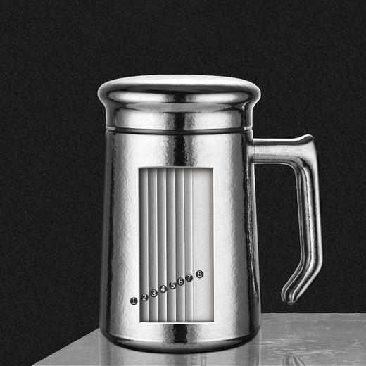 飞剑云动/420ML真空保温杯办公杯带手柄高档双层钛泡茶水杯 商品图5