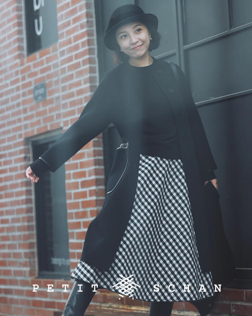 PETIT SCHAN小闪 CLO#160 waltz 圆舞曲 日本进口双面磨毛棉麻半身裙极简主义法式伞裙 商品图5