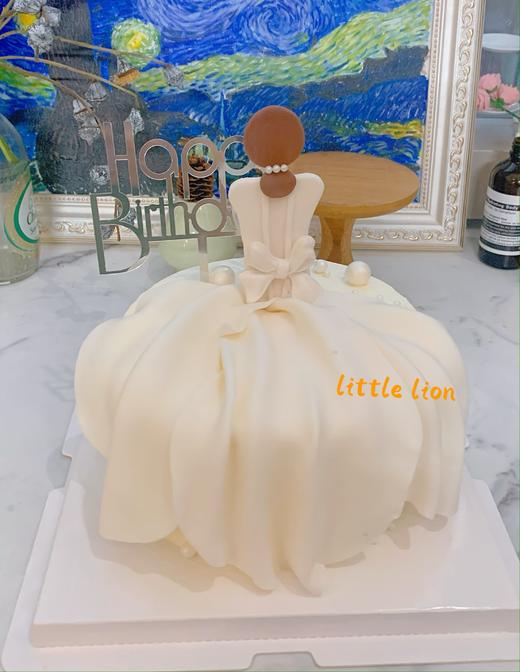 狮子家-手绘翻糖婚纱生日蛋糕 纪念日蛋糕 订婚 求婚 商品图0
