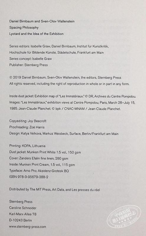 【中商原版】空间哲学:利奥塔和展览的想法 Spacing Philosophy: Lyotard and the Idea of the Exhibition 英文原版 Daniel Birnb 商品图7