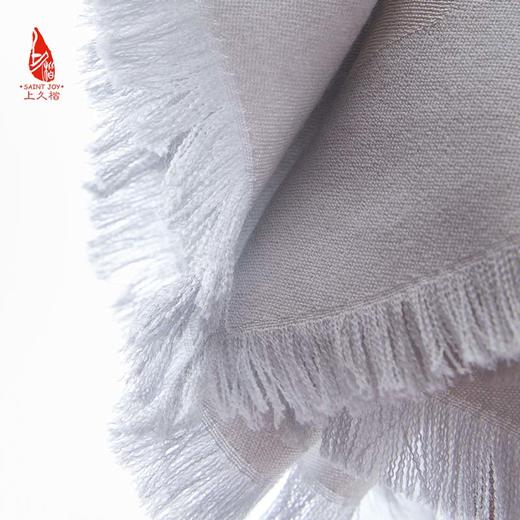 SAINTJOY/上久楷 嫩粉色羊绒披肩万字纹PJS21009 嫩粉色  雁灰色 商品图2