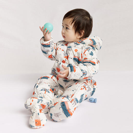 【婴儿羽绒连体衣】宝宝加厚女婴抱衣 新生儿爬服网红包屁衣童装 商品图1