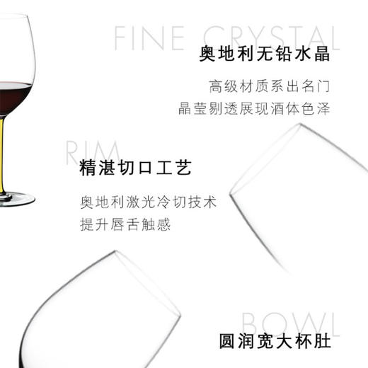 奥地利RIEDEL璀璨彩色杯杆赤霞珠黑皮诺手工红酒杯高档葡萄酒杯 商品图3
