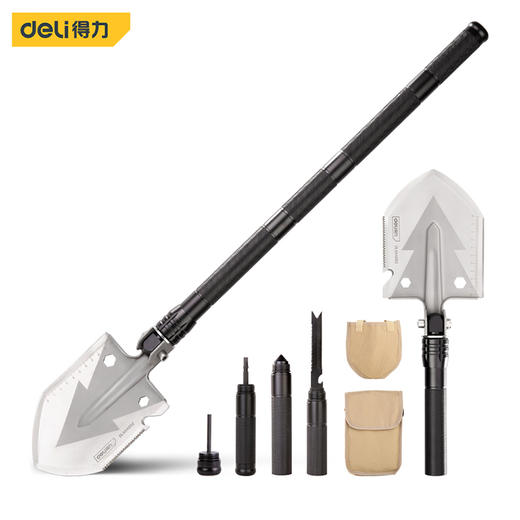 得力DL554002工兵铲四节可拆740mm(黑) 商品图0