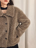 HeyDress皮毛一体外套女冬季复古宽松羊羔毛翻领羊毛休闲短款上衣 商品缩略图3