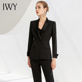 IWY/时尚高端黑色高级感职业西装套装面试正装套装气质工作服商务223206C1+223206P1