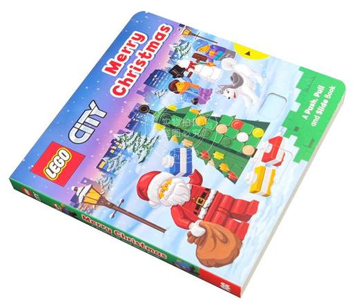 乐高圣诞节机关操作书 英文原版 LEGO (R) City. Merry Christmas : A Push  Pull and Slide Book 儿童启蒙纸板书 商品图1