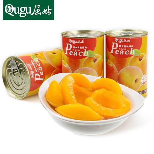 【宜昌助农馆】屈姑黄桃罐头 425g*4罐 商品图0