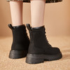 西遇厚底马丁靴女冬季新款复古百搭短靴英伦风中筒靴女22223968 商品缩略图2