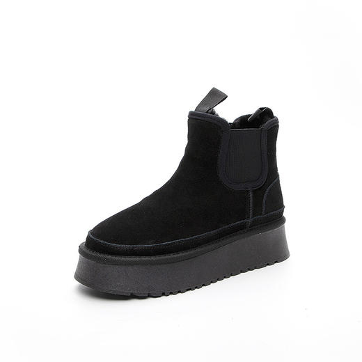 JRJJ-6691冬季新款韩版厚底东北保暖切尔西烟筒雪地靴 商品图5