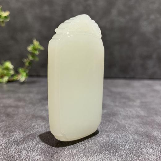 【御珠宫坊·传承系列】羊脂白玉子料无事牌 商品图3