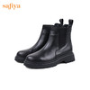 【春节不打烊】Safiya/索菲娅 复古英伦风短靴（有加绒款）秋冬百搭切尔西粗跟厚底网红瘦瘦靴 SF24116029 商品缩略图6